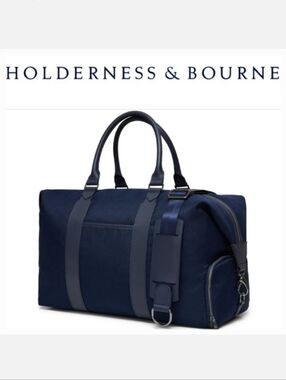 Holderness & Bourne The Byers Duffel Bag in Navy Ballistic 20" L x 12" W x 14" H